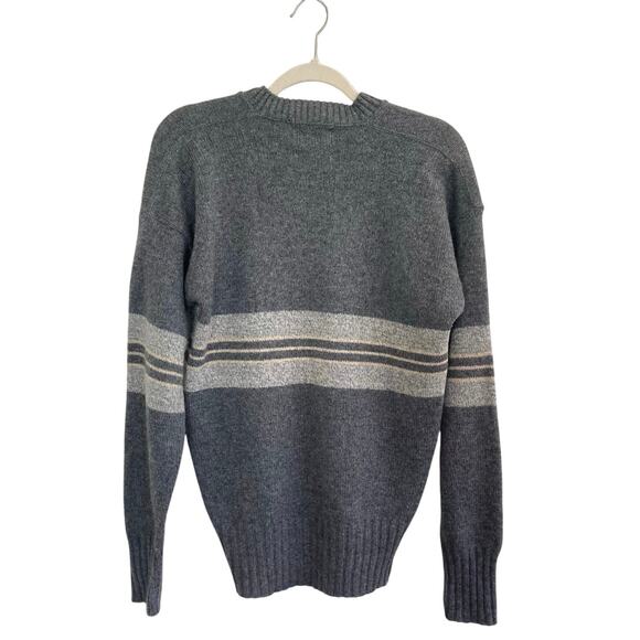 Vintage Sportwear Heather Gray V Neck Sweater - Picture 2 of 4